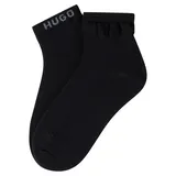 Hugo MESH LOGO Kurzsocken 2-Paar Schwarz 39-42