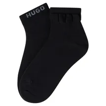 Hugo MESH LOGO Kurzsocken 2-Paar Schwarz 39-42