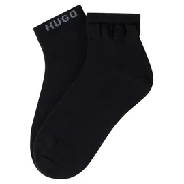 Hugo MESH LOGO Kurzsocken 2-Paar Schwarz 39-42