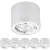 Sweet Led 6x Aufbauspot Alu Gebürstet – flach &