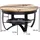 Wohnling Couchtisch rund Schwarz Mangoholz 60 x 60 x 34 cm