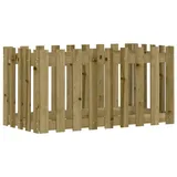 vidaXL Hochbeet Lattenzaun-Design 100 x 50 x 50 cm Braun