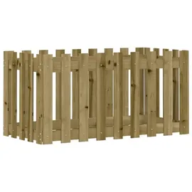 vidaXL Hochbeet Lattenzaun-Design 100 x 50 x 50 cm Braun