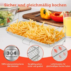 COSORI Röstgestell für Heißluftfritteuse 10L Silber
