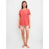 CALIDA Flower Nights Shorty Pyjama Rose of Sharon 44/46