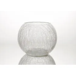Transparente Craquelé-Kugelvase aus Glas - Rond Verre Lou De Castellane