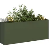vidaXL Pflanzkübel 200 x 40 x 80 cm Olivgrün
