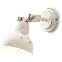 Loberon Wandlampe Rieke, Wandleuchte mit Unikat-Charakter, Industrie-Stil, Antik-Lackierung, Schlafzimmerleuchte,