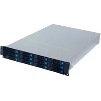 Fantec SRC-2612X07 12Xsas&Sata ohne NT, Schwarz, Silber