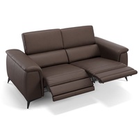 Sofanella 2-Sitzer Sofanella 2-Sitzer LIVORNO Ledersofa Relaxsofa Leder in Braun braun