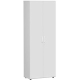 geramöbel Garderobenschrank Flex, S-386128-LL lichtgrau 2 Fachböden 80,0 x 42,0 x 216,0 cm