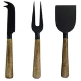 Chic Antique Käsemesser Set, L17,5 cm, schwarz