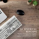 PERIBOARD-106 M - Klassische Retro-Standardtastatur Grau/Weiß