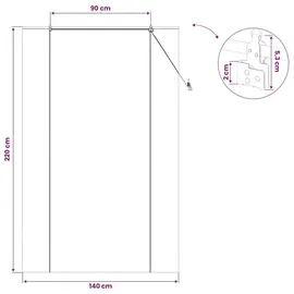 vidaXL Rollo Natur 140 x 220 cm Bambus/Braun