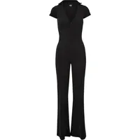 URBAN CLASSICS Damen Ladies Velvet Jumpsuit Black XL - XL