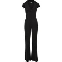 URBAN CLASSICS Damen Ladies Velvet Jumpsuit Black XL - XL