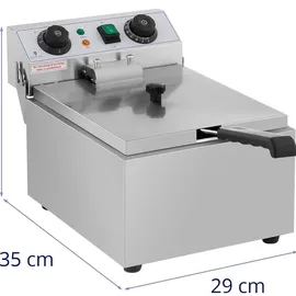 Royal Catering Elektro-Fritteuse - 10 L Kaltzone 3200 W Timer