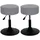 Proregal Hocker Höhenverstellbar und Drehbar Stoff 37 x 45-57 x 37 cm Grau
