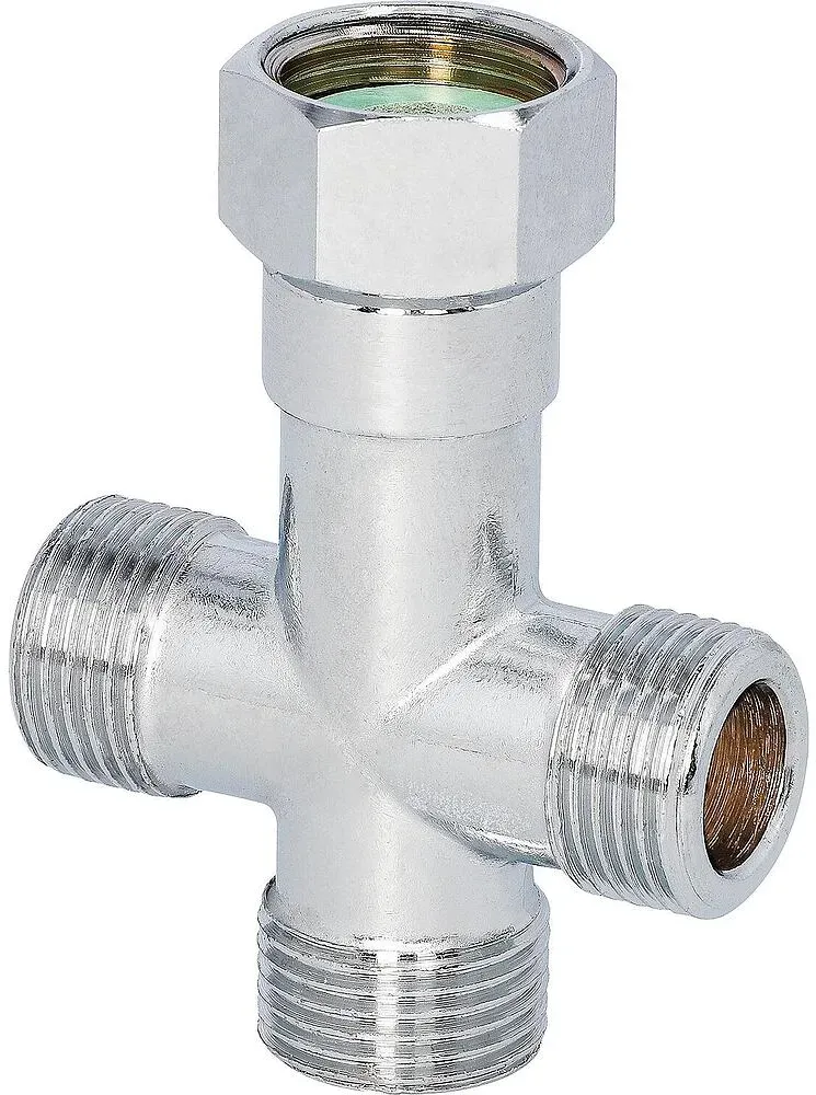 Aufsatz-Kreuzstück DN10 (3/8'') verchromt messing