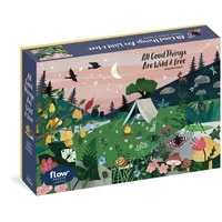 Workman Publishing All Good Things Are Wild and Free 1,000-Piece Puzzle (Flow) Adults Families Picture Quote Mindfulness Gift