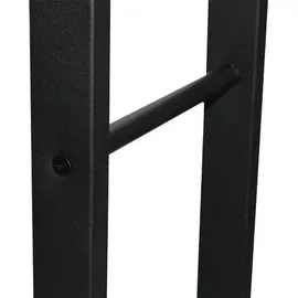Estexo Kaminholzregal Metall 100 x 60 x 25 cm Schwarz