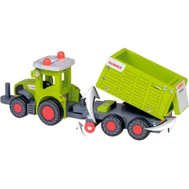 Happy People 34590 - Spielzeug-Traktor mit Anhänger grün 1:32