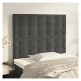 vidaXL Kopfteil Dunkelgrau 100x5x78/88 cm Samt