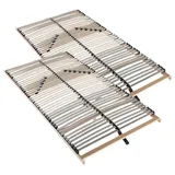 Lattenrost 200x200, 42 Latten, 7 Zonen Lattenrost, Federholzrahmen aus Buche, Kopfteil nicht verstellbar, Germany, Selbstmontage, Traglast 150Kg