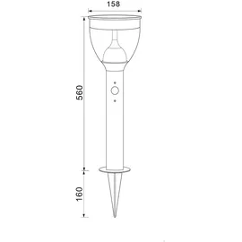 GLOBO Solar Gartenleuchte Bewegungsmelder Wegleuchte Außen Solar Gartenlampen mit Bewegungsmelder, 2 Stufen Erdspieß, 20x LED 0,2 Watt, DxH 15 x 55 cm, 2er Set