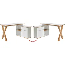 Jahnke Eckschreibtisch X-CLUB C 40 E Weiß