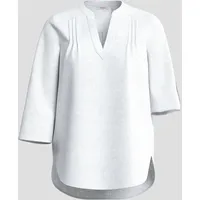 S.Oliver Leinenbluse mit 3/4-Arm und Tunika-Ausschnitt weiß 46
