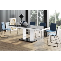 Design Esstisch Tisch HEL-111 Hochglanz ausziehbar 160 bis 256 cm