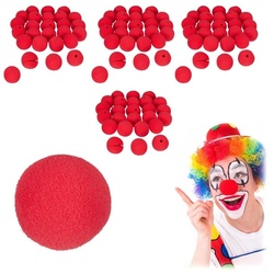 relaxdays Clown-Kostüm »100 x Clownsnase rot« rot