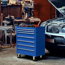 Arebos Werkstattwagen 7 Fächer