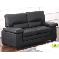 Ledersofa 2-Sitzer - Büffelleder - Schwarz - MIMAS