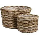 VCM Allzweckkorb Kalak Set von 2 35 x 35 x 35 cm braun