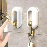 Csparkv - Stück 360° drehbare Klebehaken, Deckenhaken ohne Bohren, selbstklebender Wand-Klapphaken, selbstklebender Deckenhaken, Wand-Klebehaken, für