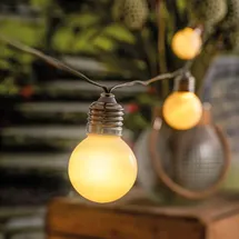 esotec Solar Glühbirnen-Lichterkette Shining Bulbs Kugel Kugelleuchten 102180 - Weiß