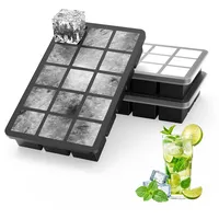 Ankway Eiswürfelform mit Deckel, 3er-Pack Silikon Eiswürfelbehälter, 45 Fach 3cm Eiswürfelformen & Eiswürfelschalen, BPA Frei, Ice Cube Tray für Getränke, Eistee, Eiscreme