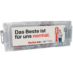 fischer Dübel- und Schrauben-Sortiment »MiniFixTainer - DuoPower + S Klopp« 160 Stück grau