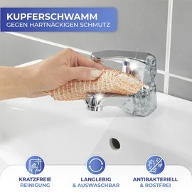 Maximex Kupferschwamm 6er Set, entfernt schonend hartnäckigen Schmutz,