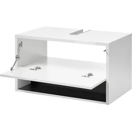 PLACES OF STYLE Waschbeckenunterschrank PLACES OF STYLE "Studio Line, Badschrank in Hochglanz Weiß, Waschtisch", grau (weiß, anthrazit), B:80cm H:44cm T:46cm, Schränke, Waschbeckenunterschrank, in zwei Farben verfügbar, ausreichend Stauraum