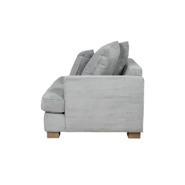 Soho Sessel Franka Flachgewebe 136 x 87 x 103 cm Grau mit Kissen