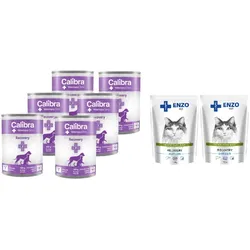 Calibra Veterinary Diets Recovery Dog/Cat 6x400g + ENZO VET Recovery für Katzen 2x100g