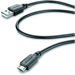 Interphone Data - opladen kabel, zwart, Eén maat