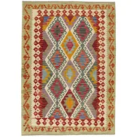 HAMID - Kilim Herat, Teppich Kelim Herat, 100% Handgewebte Wolle, Ethnischer Teppich Baumwollteppich mit Geometrischem Muster für Wohnzimmer, Schlafzimmer, Esszimmer, (179x131cm)