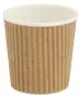 Greenbox Riffelbecher braun, 100 ml, Ø 6,2 cm DHD04902 , 1 Karton = 20 Packungen à 25 Stück