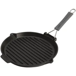 STAUB France Grillpfanne 27 cm rund Gusseisen