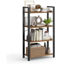 VASAGLE Bücherregal 66 x 30 x 120 cm Braun-Schwarz