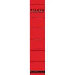 Falken 11286846 Ordner-Rückenschild, Etiketten 36 x 190 mm selbstklebend für 5 cm schmale Ordner - Rot